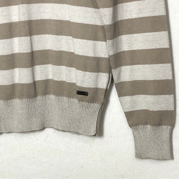 G by Guess Womens Sweater Striped Pullover Button Epaulets - Picture 3 of 6